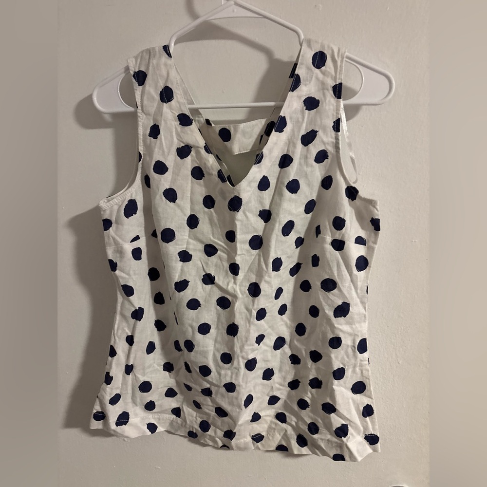 Bonmarché Polka Dot Sleeveless Blouse – Size 10 – Black & White
(525)